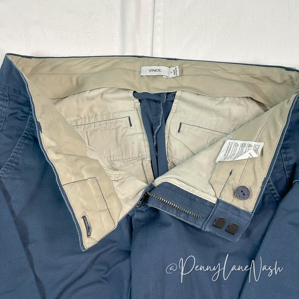 Vince Cuffed Boyfriend Chino Pants Size 2 Blue - Picture 8 of 11
